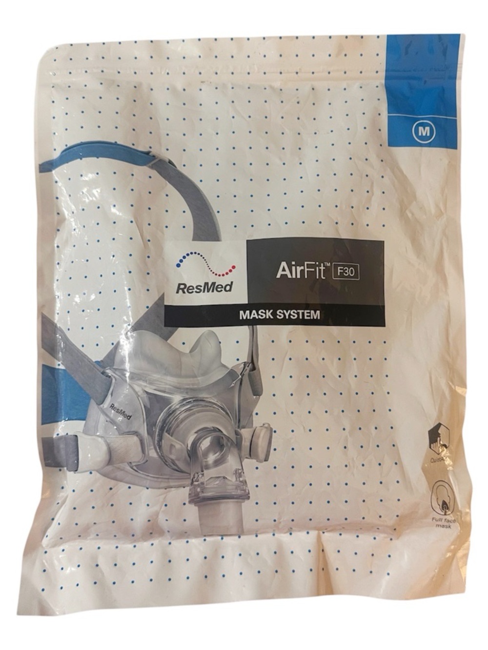 ResMed AirFit F30 Full Face Mask Medium- NEW in Sealed Package